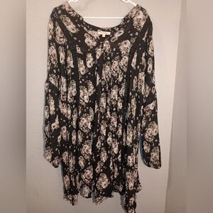 Rebellion Black and Cream Floral Dress